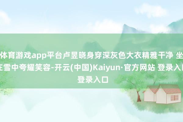 体育游戏app平台卢昱晓身穿深灰色大衣精雅干净 坐在雪中夸耀